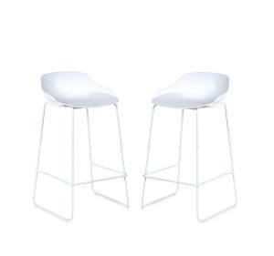 Set Of 2 Rocco Stools - White