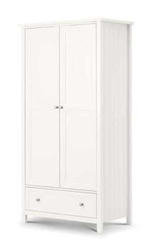 Maine 2 Door Combination Wardrobe - Surf White