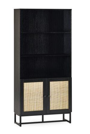 Padstow Tall Bookcase - Black