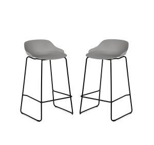 Set Of 2 Rocco Stools - Light Grey