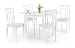 Rufford White Table & 4 White Coast Chairs