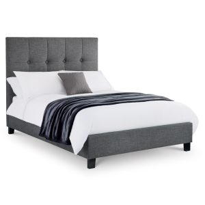 Sorrento High Headboard Bed 180Cm - Light Grey