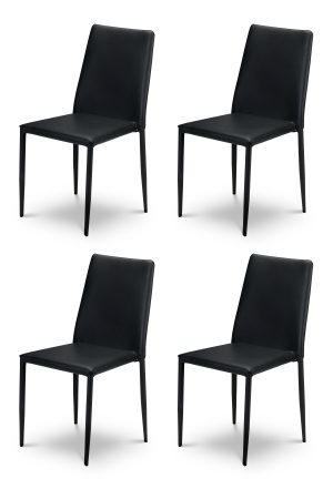 Set Of 4 Jazz Chairs Black