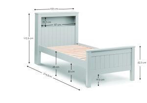 Maine Bookcase Bed & Underbed Dove Grey