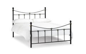 Rebecca 150cm King Bed - Black/Gold