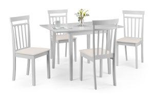 Rufford Grey Table & 4 Grey Coast Chairs