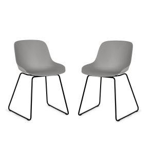 Set Of 2 Rocco Chairs - Light Grey