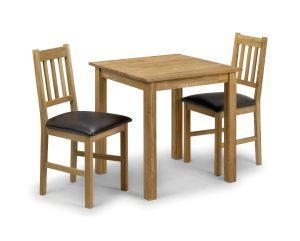 Coxmoor Oak Square Table and 2 Oak Coxmoor Chairs