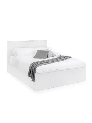 Maine Ottoman Storage 150cm King Bed - Surf White