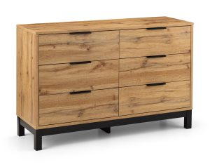 Bali 6 Drawer Wide Chest - Light Oak