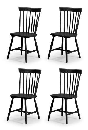 Set Of 4 Torino Black Chairs