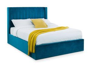Langham Ottoman Storage 150cm King Bed - Teal