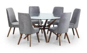 Chelsea 140cm Round Table and 6 Huxley Chairs