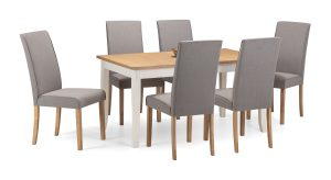 Davenport Ivory and Oak Extending Table and 6 Seville Chairs