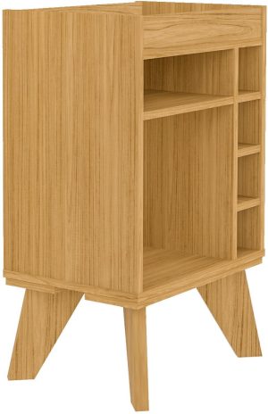NAPLES MINI BAR SIDE TABLE OAK EFFECT 300 302 048 4