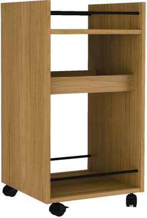 NAPLES SERVING CART SIDE TABLE OAK EFFECT 300 302 040 3