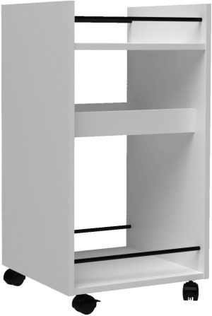 NAPLES SERVING CART SIDE TABLE WHITE 300 302 038 3