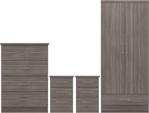 NEVADA 2 DOOR 1 DRAWER WARDROBE BEDROOM SET BLACK WOOD GRAIN 2021 100 108 029 scaled 1 600x453