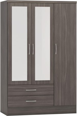 NEVADA 3 DOOR 2 DRAWER WARDROBE BLACK WOOD GRAIN 2021 100 101 129 1 scaled 1 (1)