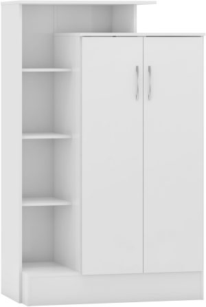 NEVADA PETITE OPEN SHELF WARDROBE WHITE GLOSS 2021 100 101 147 6 scaled 1