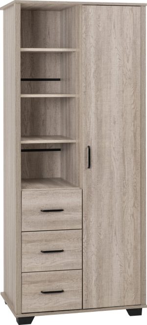 OLIVER 1 DOOR 3 DRAWER OPEN SHELF WARDROBE LIGHT OAK EFFECT 2023 100 101 208 01 1 scaled 1