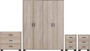 OLIVER 4 DOOR WARDROBE BEDROOM SET LIGHT OAK EFFECT 2024 100 108 079 scaled 1