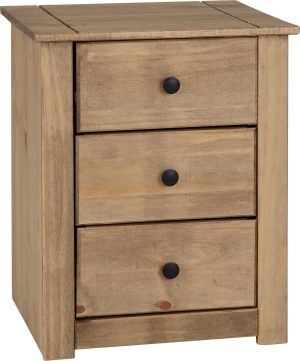 PANAMA 3 DRAWER BEDSIDE NATURAL WAX 2019 01 100 103 021