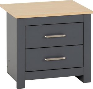PORTLAND 2 DRAWER BEDSIDE GREYOAK EFFECT 2023 100 103 097 01