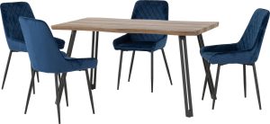 QUEBEC WAVE AVERY DINING SET MEDIUM OAK EFFECTSAPPHIRE BLUE VELVET 2021 400 401 241 scaled 1