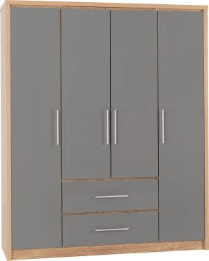 Seville 4 Door 2 Drawer Wardrobe