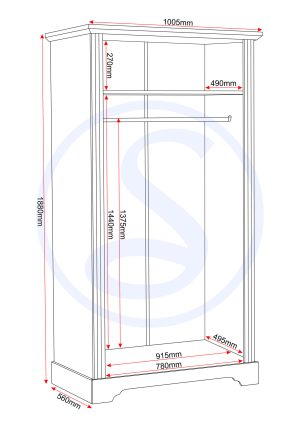 Toledo 2 Door Wardrobe