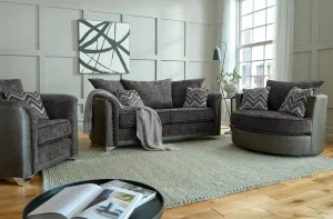 Richmond 3 seater plus 1 plus swivel chair daytona coal