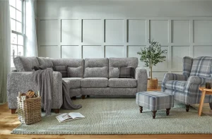 Lisburn 2 corner 1 plus wingback whisper silver